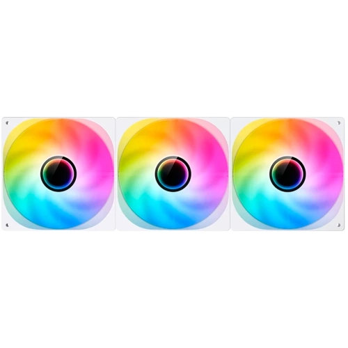 Вентилятор JONSBO ZW-140W (3 in 1) 140х140х26мм (PWM, ARGB LED, 800-1800об/мин, белый) Retail