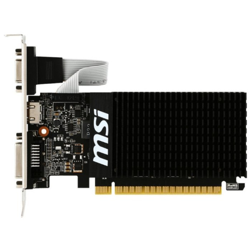 Видеокарта MSI GeForce GT710 Silent LP (GT 710 2GD3H LP) 2GB 64Bit GDDR3 (954/1600) D-SUB/DVI/HDMI