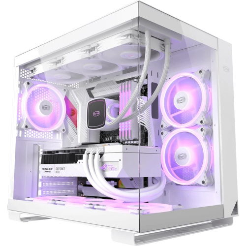 Корпус PcCooler C3T500 ARGB WH без БП, Midi-Tower, TG, 6x120mm 1xUSB-C 3.1 + 2xUSB-A 3.0, ATX, mITX White
