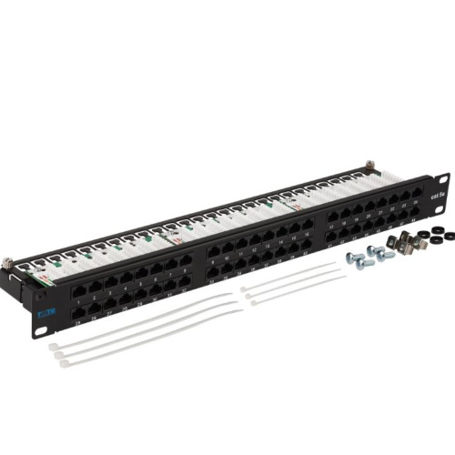 Патч-панель Lanmaster TWT-PP48/1U-U5E 19" 1U 48xRJ45 кат.5e UTP