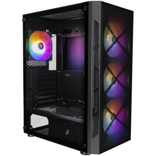 Корпус 1STPLAYER Firebase XP Black (XP-BK-4F1) / ATX / 4x120mm LED fans