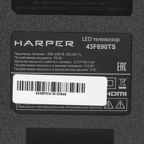 43" (109 см) LED-телевизор Harper 43F690TS черный
