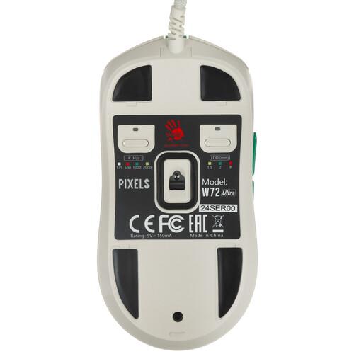 Мышь проводная A4Tech Bloody W72 Ultra Pixels Green  бежевый