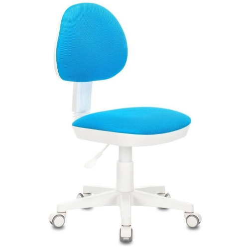 Кресло детское Бюрократ KD-3/WH/TW-55, на колесиках, ткань, голубой Кресло детское Бюрократ KD-3/WH/TW-55, на колесиках, ткань, голубой