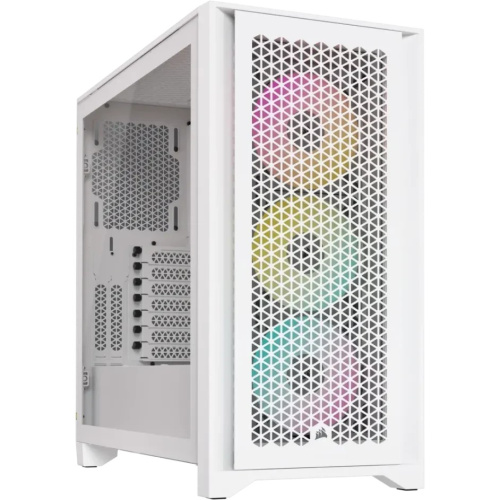 Корпус Corsair iCUE 4000D RGB Airflow (CC-9011241-WW) без БП , Midi-Tower, TG, 3x120mm 1xUSB-A 3.2, 1xUSB Type-C, E-ATX, ATX, mITX White