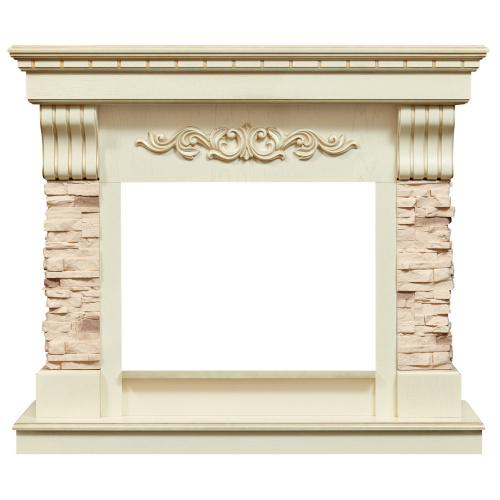 Портал каминный из МДФ RealFlame Marseille Luxe 24 белый, белый дуб