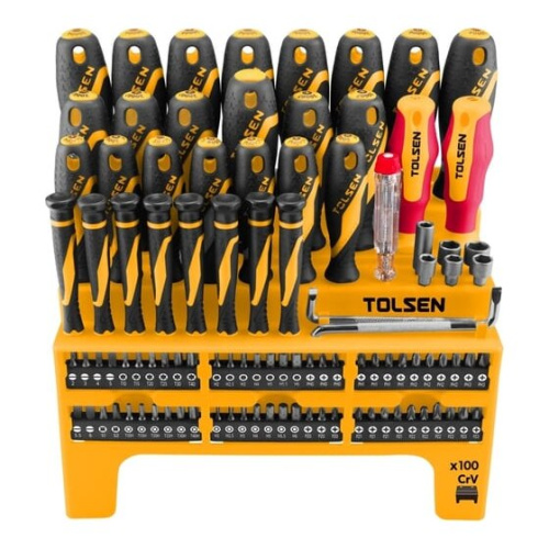 Набор отверток TOLSEN GRIPro (20185) 100 предметов