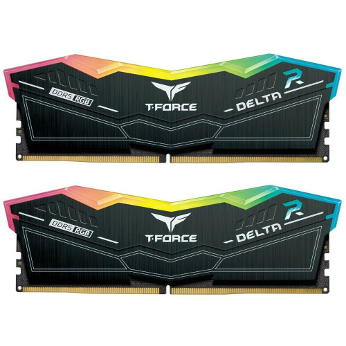 ОЗУ Team Group T-Force Delta RGB Black Gaming Memory FF3D532G7200HC34ADC01 32GB DDR5 7200 DIMM UD-D5 16GBx2 CL34-42-42-84 1.4V