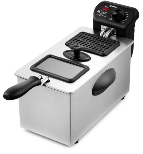 Фритюрница Kitfort КТ-2023 черный/серебристый