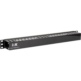 Кабельный органайзер ITK CO05-1PC 19" пластиковый с крышкой 1U глубина 60мм черный