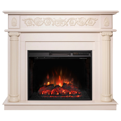 Электрокамин RealFlame Attica WT айвори с очагом Sparta 25,5 LED