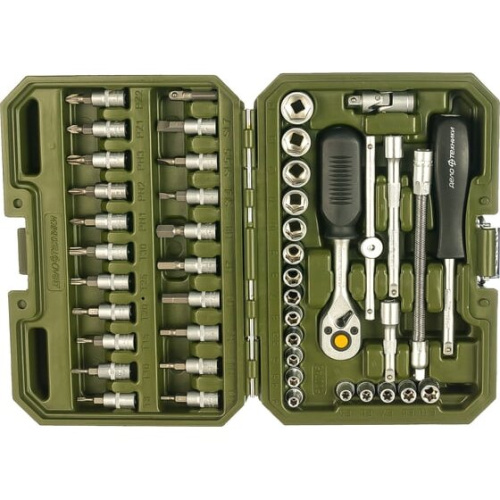 Набор головок торцевых Дело Техники 600746 6-гр. с трещоткой 1/4" 46 пр.ДТ/12