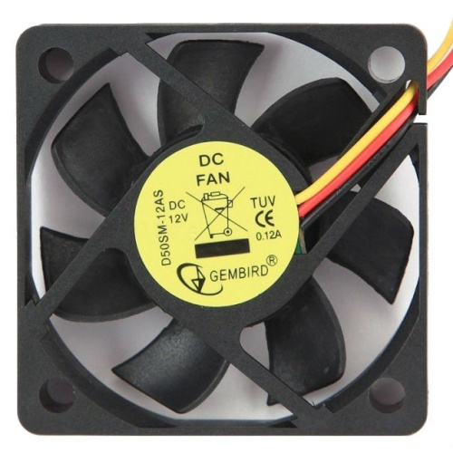 Вентилятор Gembird D50SM-12AS 50x50x10 подшипник 12V 0,13A 4500 об/мин