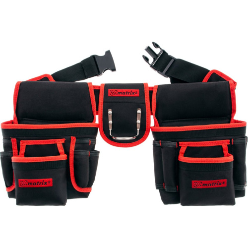 Сумка-пояс MATRIX 90240 двойная 20 карманов держатель для молотка
