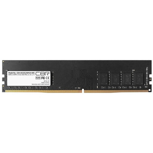 ОЗУ CBR CD4-US32G26M19-00S DDR4 DIMM (UDIMM) 32GB PC4-21300, 2666MHz, CL19, 1.2V, Micron SDRAM, dual rank