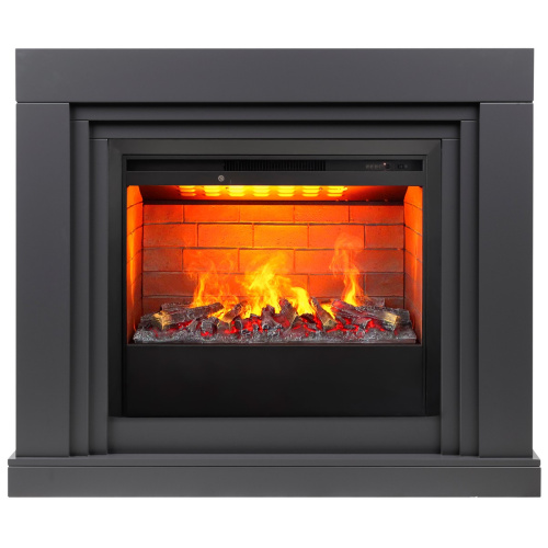 Электрокамин RealFlame Stanley 26 GR серый с очагом 3D Helios 26