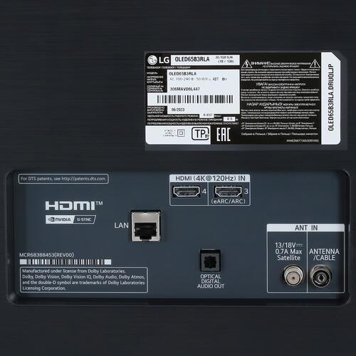 65" (163 см) OLED-телевизор LG OLED65B3RLA серый
