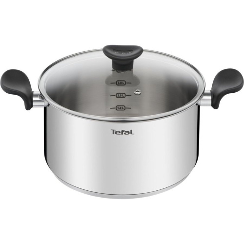 Кастрюля Tefal Primary E3084674 5.2л. d 24см (с крышкой) стальной (2100120958)