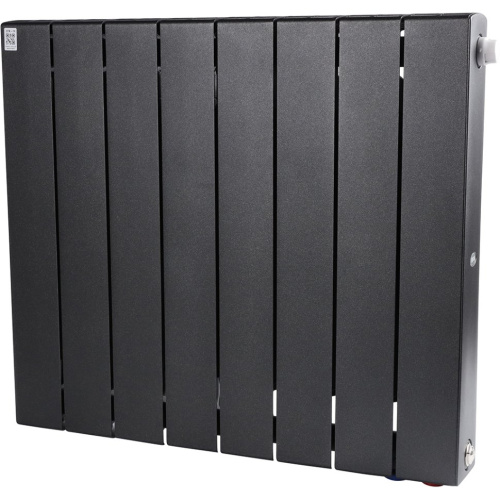 Биметаллический радиатор отопления Rifar Supremo Ventil SVR 500 8 секций нижнее правое подключение антрацит