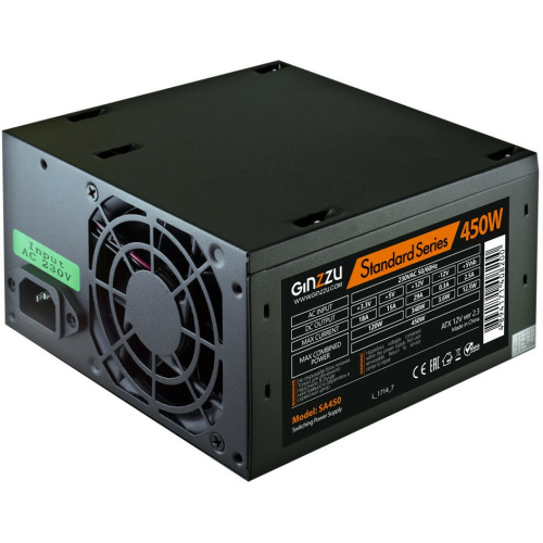 Блок питания Ginzzu SA450 (SA450) 450 Вт ATX, 80 мм