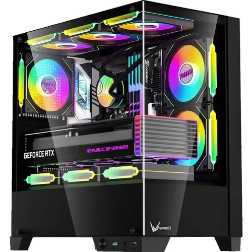 Корпус Formula Crystal Z1M Plus FR (Crystal Z1M + FR), mATX, Mini-Tower, без БП, черный