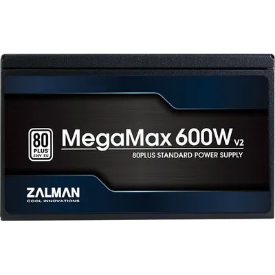 Блок питания Zalman MegaMax (ZM600-TXII v2) 600 Вт ATX, 120 мм, 80 Plus, Retail