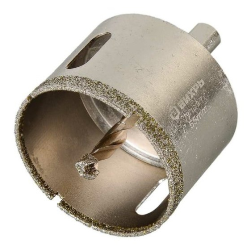 Коронка алмазная по керамограниту/керамике Вихрь 73/10/9/7 55мм