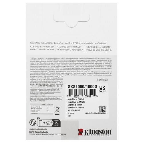 1000 ГБ Внешний SSD Kingston SXS1000 [SXS1000/1000G]