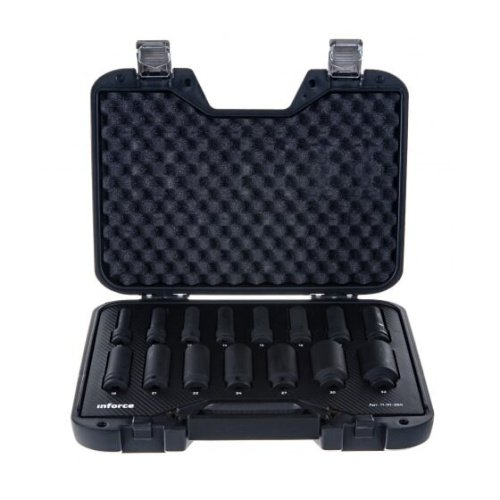 Набор торцевых ударных удлиненных головок Inforce 11-01-264 1/2" 10-32 мм