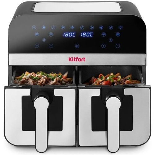 Аэрогриль KitFort КТ-2273 серебристый и черный