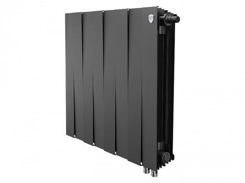 Биметаллический радиатор отопления  Royal Thermo Pianoforte 500 Vdr80 8 Секций Noir Sable