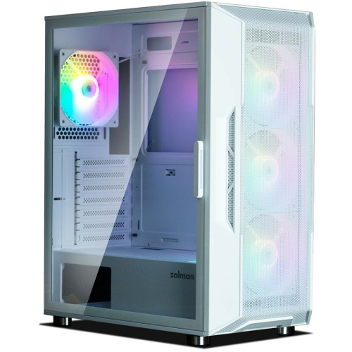 Корпус Zalman I3 Neo white MidiTower (ATX, front mesh, USB2.0 x1, USB3.0x2, 4x120mm RGB fan, без БП)