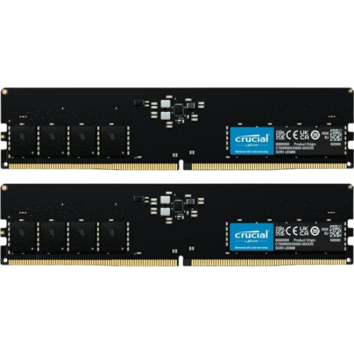 ОЗУ Crucial CT2K32G56C46U5 DDR5-5600 64GB Kit (2x32GB) UDIMM CL46 Black 1.1V, 1 Year Warrаnty