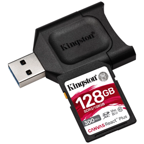 Карта памяти Kingston Canvas React Plus (SDR2/128GB) SDXC 128Gb Class10 w/o adapter