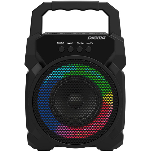 Колонка портативная Digma D-PS1500 черный (SP1500B)