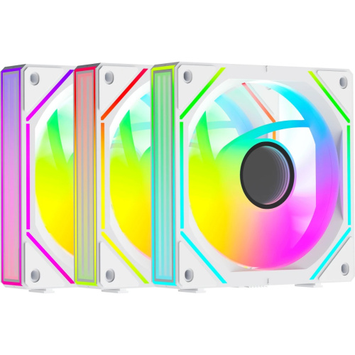 Вентилятор Ocypus Gamma F12 UNI WH ARGB 3 in 1, 3x120x120x25mm, 4-Pin PWM, 800-1800 RPM, 31 DBA Max, Hydro Bearing