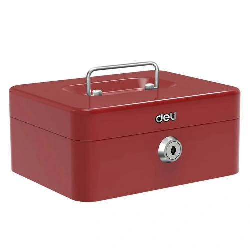 Ящик для денег Deli ET501 9x20x16 красный
