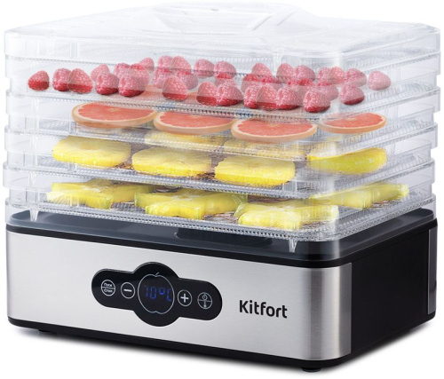 Сушка для фруктов и овощей Kitfort KT-1914 5под. 240Вт черный