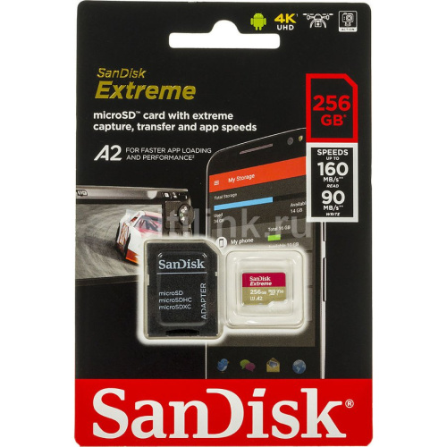 Карта памяти SANDISK MicroSDXC 256GB SDSQQVR-256G-GN6IA UHS-3