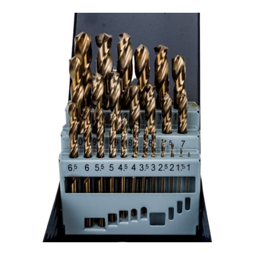 Набор спиральных сверл по металлу Thorvik TDBS25K5 (52899) d1.0-13.0 мм 25