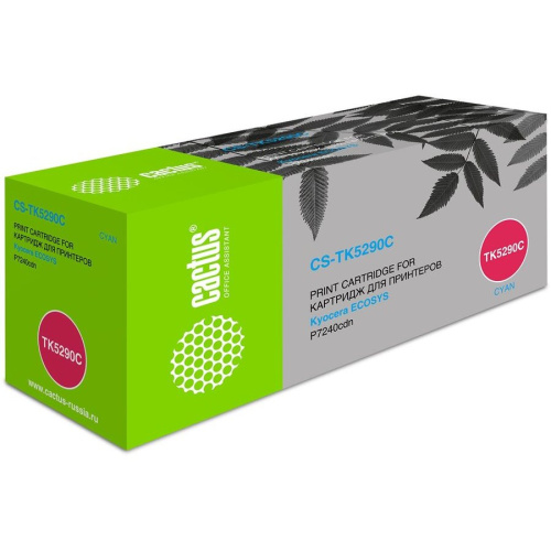 Тонер Картридж Cactus CS-TK5290C голубой (13000стр.) для Kyocera ECOSYS P7240cdn