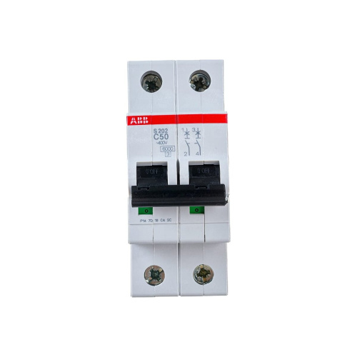 Выключатель автоматический ABB S202 C50 (2CDS252001R0504) 2-полюсной