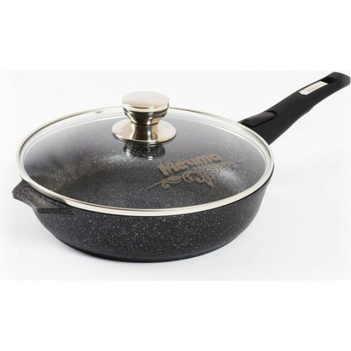 Сковорода Мечта Гранит star С024803 24см, съем. ручка, стек. крышка