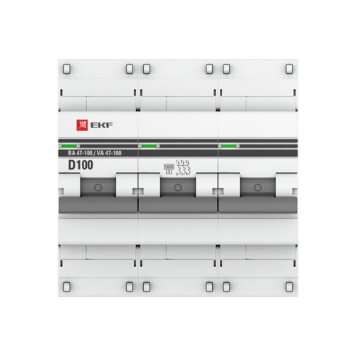 Автоматический выключатель EKF PROxima ВА 47-100 (mcb47100-3-100D-pro)
