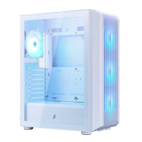 Корпус 1STPLAYER Bullet Hunter H6 ARGB White (H6-WH-4F7-W) / ATX / 4x120mm ARGB fans