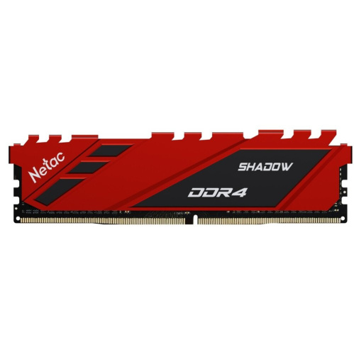 ОЗУ Netac Shadow NTSDD4P26SP-16R DDR 4 DIMM 16Gb PC21300, 2666Mhz, C19 Red, с радиатором
