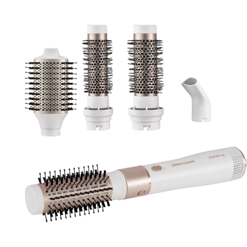 Фен-щетка Polaris PHSB 1214Mi белый/розовое золото