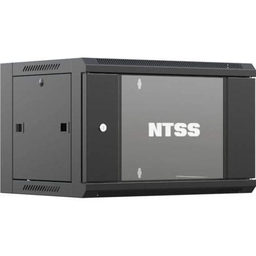 Шкаф коммутационный NTSS NTSS-W9U6060GS-BL настенный 9U 570x600мм черный