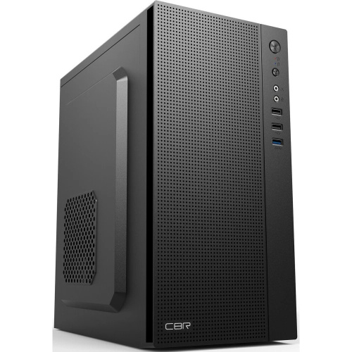 Корпус CBR PCC-MATX-MX12-500W2 mATX Minitower MX12, c БП PSU-ATX500-08EC (500W/80mm), 1*USB 3.0, 2*USB 2.0, HD Audio+Mic, Black