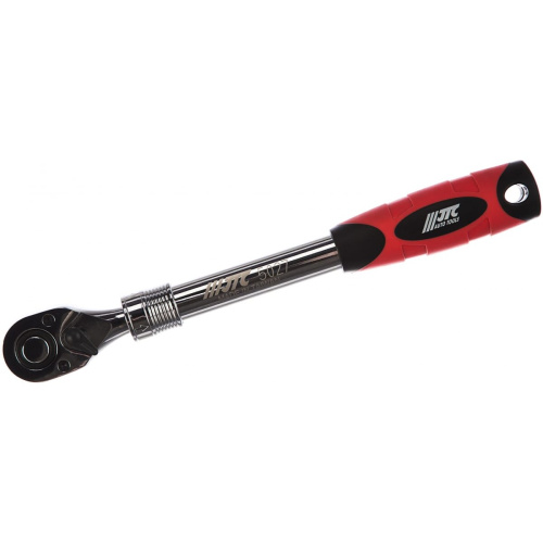 Ключ трещотка JTC 5027 1/2 72-зубцовая с телескопической резиновой рукояткой, длина 305-405мм